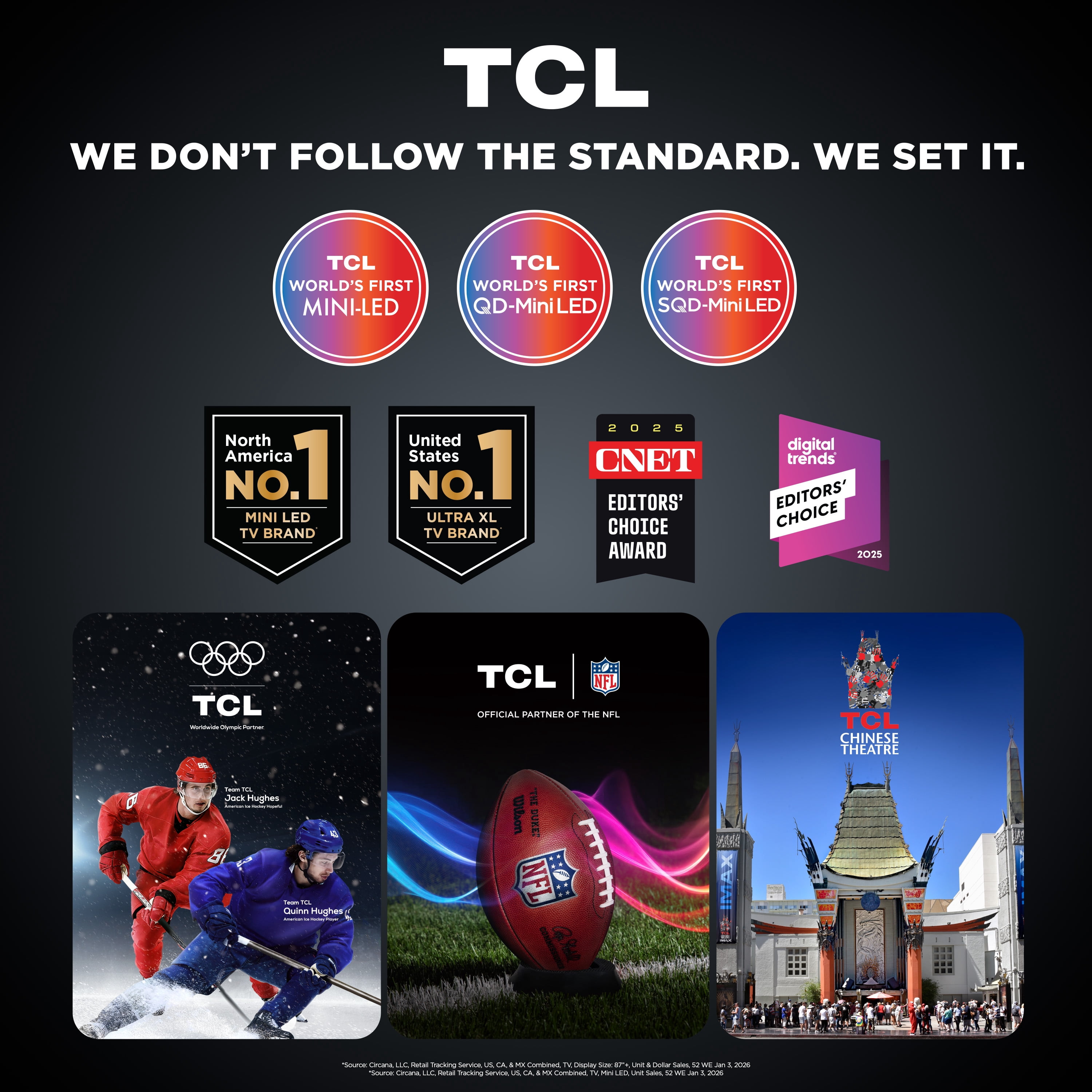 TCL 85” QM7L Series SQD-Mini LED QLED Smart Google TV (NEW 2026) - TCL Deep Color System with Super QLED, Up to LD2100 Precise Dimming Series, Up to HDR3000 Peak Nits, Bang & Olufsen Audio - 85QM7L