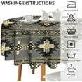 thumbnail image 6 of Aztec Tablecloth, Ethnic Tribal Geometric Design Rustic Native Washble Table Cover for Dinning Kitchen Farmhouse Party Decor 60", 6 of 6