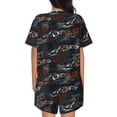 thumbnail image 3 of Lsque Cool Sports Car Women's Short-Sleeved Pajama Set - 2 Piece Soft and Lightweight Sleepwear Set-X-Large, 3 of 9