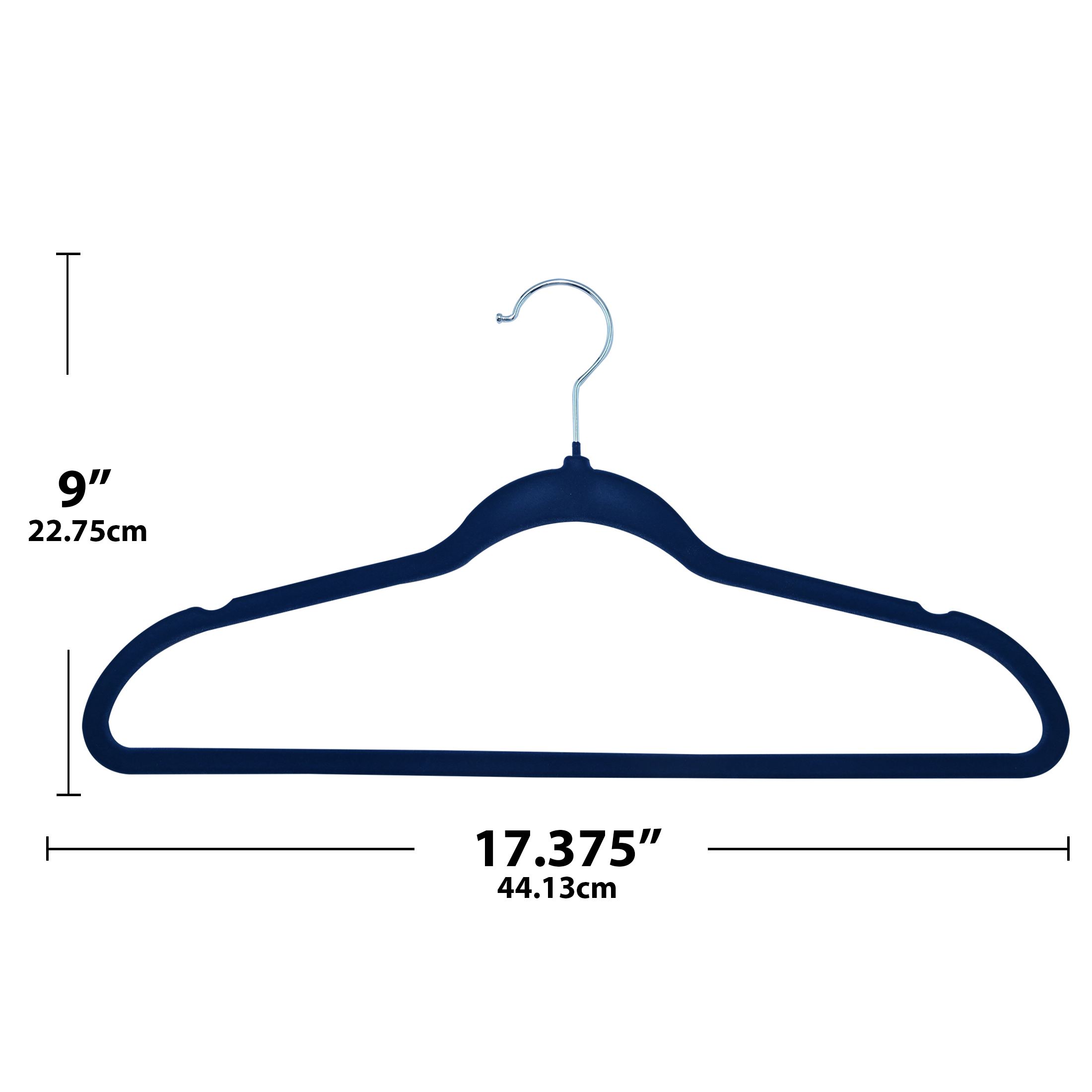 ClosetSelect Velvet Hangers, Navy Blue 50 Count