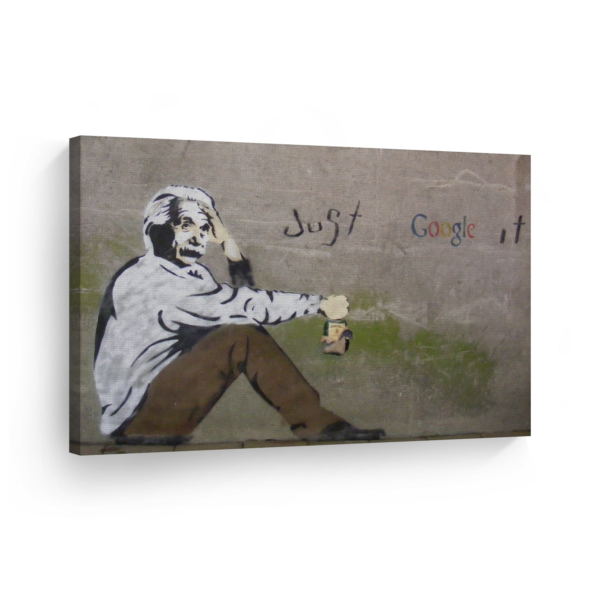 BANKSY JUST GOOGLE IT PHOTO/PICTURE PRINT ON FRAMED CANVAS WALL ART DECOR 