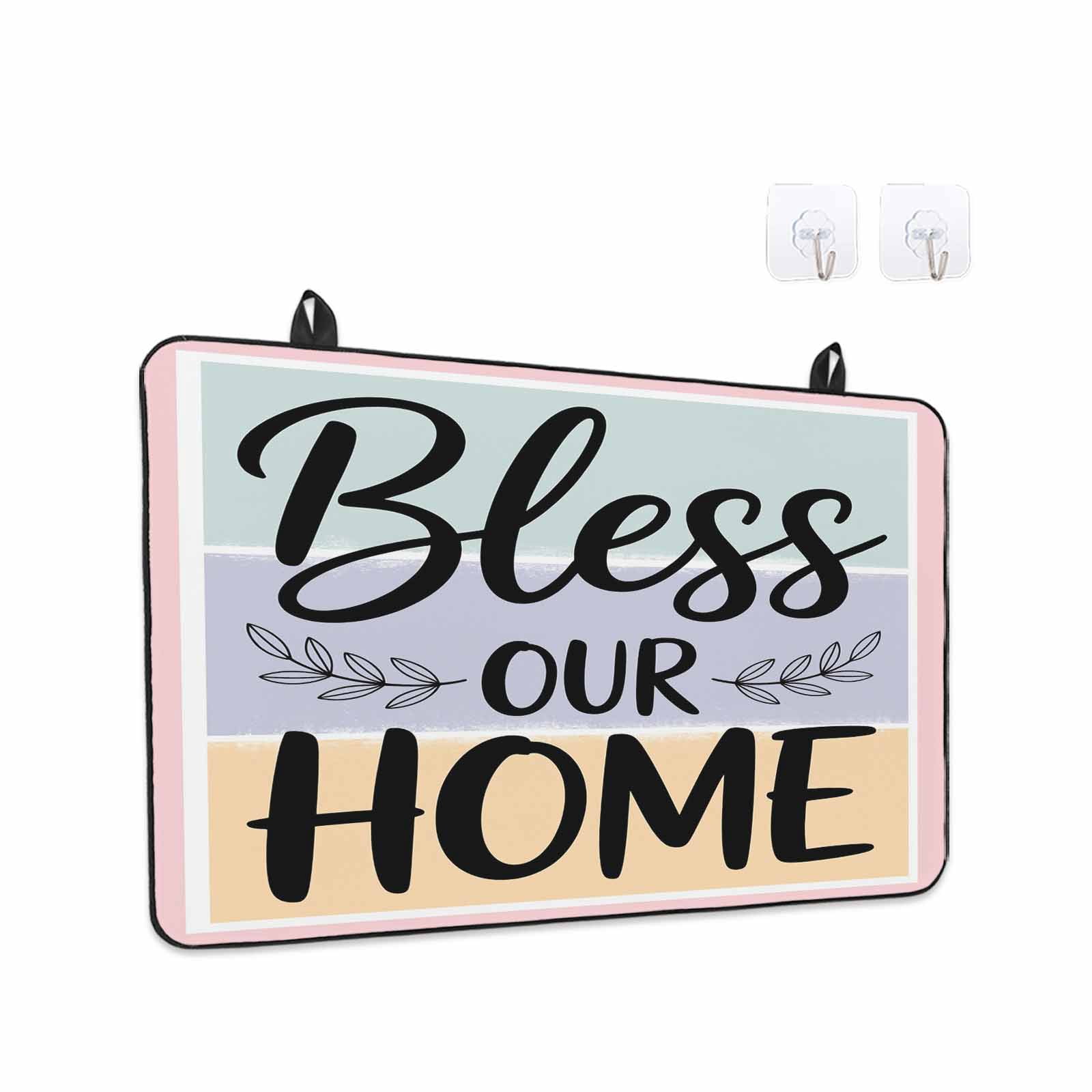 Bless Our Home Stove Top Cover for Electric Stove, Heat-proof & Non Slip Glass Top Stove Cover Protector, Wheat Color Black Stripes Aesthetic Kitchen Flat Cooktop Rubber Mat 24x21 Inches