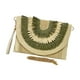 thumbnail image 4 of Bolso bohemio tejido a mano con cadena de metal para el hombro, ideal para salidas diarias. Beige, 4 of 9