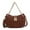 Brown, variant on Solari Women's Shoulder Bag Braided Chain Vegan Leather Handbag Purse by Mia K -Brown