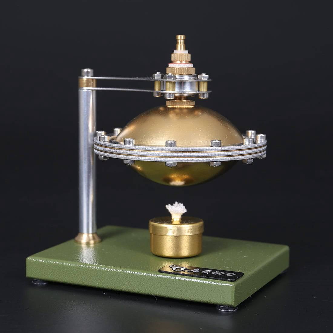 DIY UFO Stirling Engine Model Kit, Heat Powered Spin Suspension Hot Air Engine with Alcohol Lamp, All-Metal Mechanical Assembly Engine for Desktop Demonstration & Adult Engineering Display