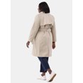 thumbnail image 3 of Time and Tru Double Breasted Trench Coat, Women's and Women’s Plus, 3 of 5