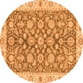 thumbnail image 1 of Ahgly Company Indoor Round Oriental Orange Traditional Area Rugs, 3' Round, 1 of 4