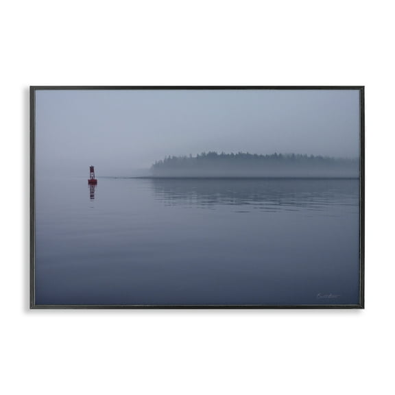 Stupell Industries Penobscot Bay Landscape Landscape Photography Black Framed Art Print Wall Art, 18 x 12