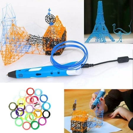 3D Printing Pen Filament Set 10 Colors Precise 1.75mm Diameter ABS Filament 10M or 5M/Color 3D Printer Supplies Materials