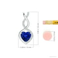 thumbnail image 5 of Angara Natural 1.15 ct Blue Sapphire Heart Pendant Necklace in 925 Sterling Silver for Women - Blue Sapphire Infinity Pendant, 5 of 10