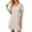 a-Beige464147, variant on Womens Casual Solid Color Short Sleeve V Neck Shirt Dress Loose Fit Side Split Above Knee Length Mini Dress For Daily Wear Casual Occasions Cozy Dress