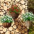 thumbnail image 5 of Spencer 8 Bundles Artificial Fake Flowers UV Resistant No Fade Boxwood Outdoor Faux Plastic Plants for Garden Patio Porch Window Decor, 5 of 7