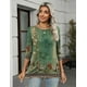 thumbnail image 2 of Camiseta Zeagoo Plant con cuello redondo y manga 3/4 para mujer, 2 of 5