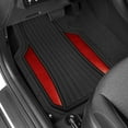 thumbnail image 2 of Motor Trend Two Tone Shield Black and Red Car Floor Mats - Durable Rubber Mats for Enhanced Interior Protection, 2 of 7