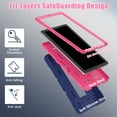 thumbnail image 3 of ELEHOLD Rugged Hybrid Case for Lenovo Tab M9 9.0"(TB-310FU, 2023), Tri-Layers Hard PC Soft Silicone Hidden Kickstand Anti-Scratch Shockproof Heavy Duty Case for Kids Men Women,Navyblue+Rose, 3 of 7