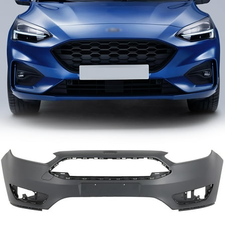 ECCPP Front Plastic Bumper Cover Replacement for 2015 2016 2017 2018 for Ford Focus Front Bumper Protector Strip F1EZ17757CAPTM