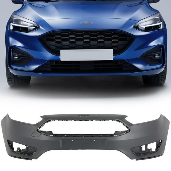 ECCPP Front Plastic Bumper Cover Replacement for 2015 2016 2017 2018 for Ford Focus Front Bumper Protector Strip F1EZ17757CAPTM