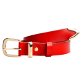 thumbnail image 2 of Women'S Red Genuine Leather Belt with Golden Buckle - Stylish Vintage Casual Accessory for Jeans, Casual Attire, Casual Attire | Vintage Style Belt | Durable Leather Belt, Leather Belt, 2 of 9