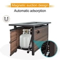 thumbnail image 3 of SUMMIT LIVING 7-Seat Outdoor Patio Furniture Set with 57" Fire Pit Table, Outdoor Patio Conversation Set for 7-People, Beige, 3 of 19