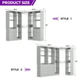 thumbnail image 4 of Homieasy 87.2" Freestanding Closet Organizer System - Modular L-Shaped Design,Reversible, 6 Drawers & 4 Hanging Rods, 2000+ LBS Capacity,3 Sets,Gray, 4 of 7