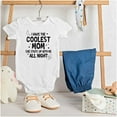 thumbnail image 3 of Funny Cool Moms Stay Up All Night Romper Boys or Girls Infant Baby Brisco Brands 12M, 3 of 6