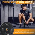thumbnail image 4 of Weight Plates Set, 2-Inch Universal Fit, Bumper Plates With Steel Insert for Strength Training, Rubber Weight Plates for Barbell Home Gym, 4 of 7