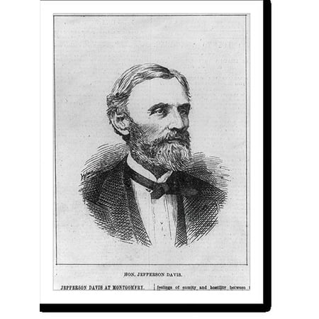 Historic Print, Jefferson Davis, 1808-1889, 16" x 20"