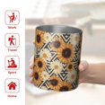 thumbnail image 5 of 12oz Coffee Tumblers Geometric Flower Pattern Stainless Steel Vacuum Insulated Travel Tumbler Coffee Cups Mug with Lid and Straw with Cleaning Brush for Cold & Hot Drinks, 5 of 5