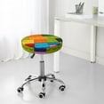 thumbnail image 7 of Lsque Colorful Building Blocks Pattern Round Bar chair cushion covers Velvet Fabric Premium Comfort Protects from Scratches and Stains for 14-17 Inch Chair-14 inch, 7 of 7