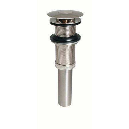 Keeney K820-76BN Push Button Bathroom Sink Drain without Overflow, Brushed Nickel