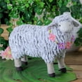thumbnail image 2 of Northlight 13" Plush Standing Sheep Spring Easter Figure - White/Black, 2 of 2