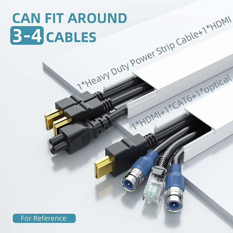 6 PACK Cord Cover Concealer Wire Cable Under Desk Management Raceway 6 x  15.7