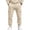 Beige, variant on Men Cargo Sweatpants Thick Fleece Lined Jogger Trousers Loose Baggy Casual Long Pants Elastic Drawstring Cuffed Pants for Workout Street Daily Wear
