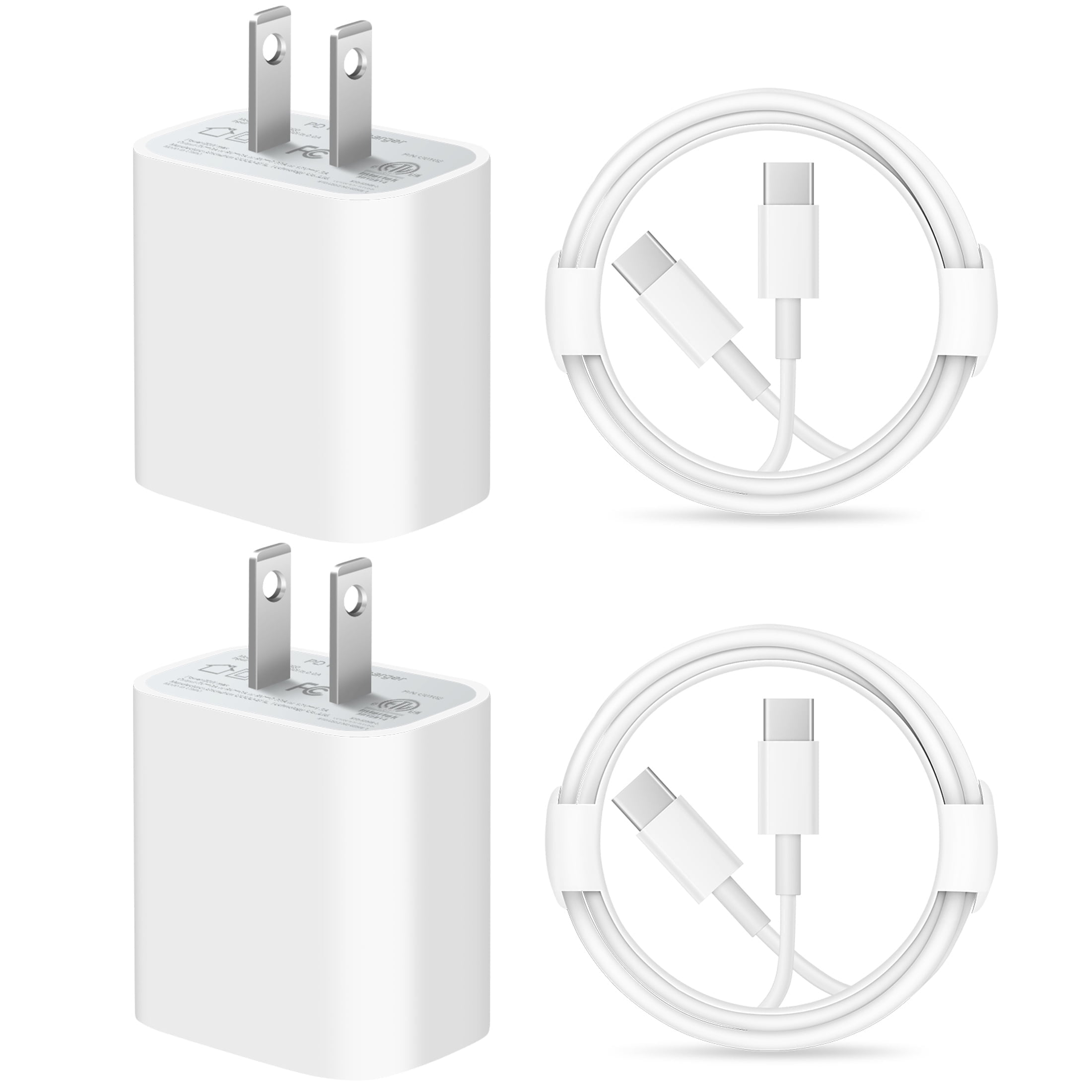 Coreykin USB C Charger with 6FT Cable Compatible for iPhone 17/17 Air/17 Pro/17 Pro Max/16/16 Pro/16E/16Plus/16Pro/16 Pro Max/ 15/iPhone 15 Pro/iPhone 15 Pro Max/iPad Pro/Mini/Air4/AirPods, 2 Pack