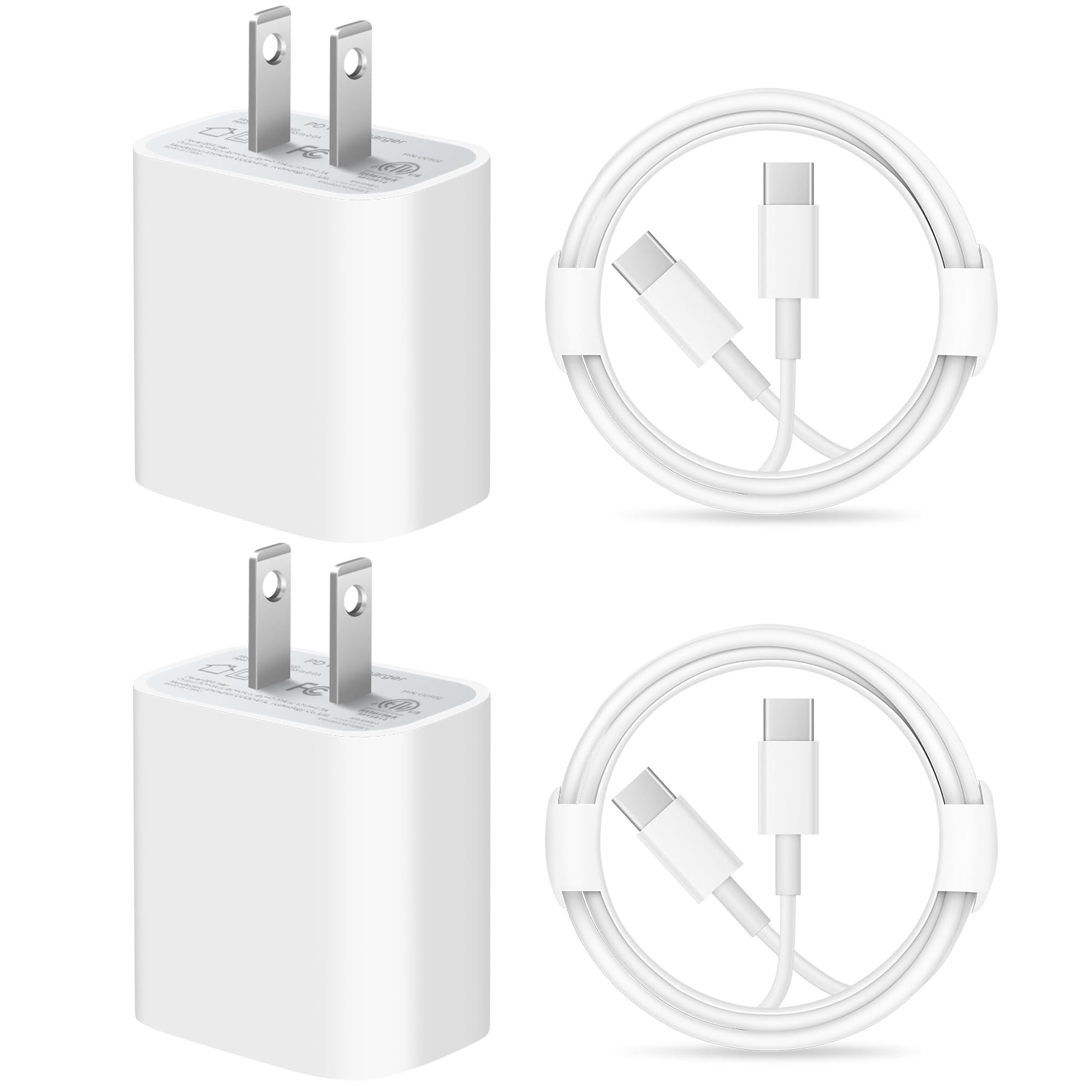 Coreykin USB C Charger with 6FT Cable Compatible for iPhone 17/17 Air/17 Pro/17 Pro Max/16/16 Pro/16E/16Plus/16Pro/16 Pro Max/ 15/iPhone 15 Pro/iPhone 15 Pro Max/iPad Pro/Mini/Air4/AirPods, 2 Pack