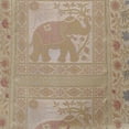 thumbnail image 3 of DK Homewares Indian Jacquard Brocade Silk Bolster Throw Pillows For Couch Cylindrical Hotdog Grey Yoga Masand Home Decor Living Room Elephant Traditional Throw Cushion Cover 76x38 cm - 1 Pc, 3 of 3