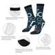 thumbnail image 4 of Balery Navy Blue Geometric Calcetas Largas con Estampado para Hombre y Mujer – Suaves y Transpirables, Talla Única (US 5-11), 4 of 6