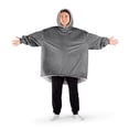 thumbnail image 1 of Bare Home Plush Sherpa Wearable Blanket - Fluffy & Soft - Lightweight - Adult, Gray, 1 of 7