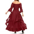 thumbnail image 3 of Tqyyweavej Victorian Dress Renaissance Costume Women Gothic Witch Dress Medieval Wedding Gowns Halloween Costumes, 3 of 7