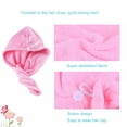 thumbnail image 2 of 1 PC Microfiber Hair Towel, Dry Hair Towel Twist Wrap Absorbent Quickly Dry Hair Towel for Kids and Women (Pink), 2 of 2