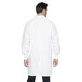 thumbnail image 4 of Landau Unisex Essential Lab Coats Classic Relaxed Fit Breathable Fade Resistant 2 Pockets Snap Full-Length Lab Coat Scrub, Style 9135-20, 4 of 7