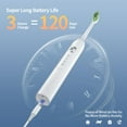 thumbnail image 5 of OasiSmile Sonic Electric Toothbrush for Adults, Rechargeable Travel Tooth Brush with 6 Brush Heads, 42000 VPM Deep Clean 4 Modes 120-Day Battery, White, 5 of 7