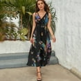 thumbnail image 3 of Colorful Butterfly with Glittering Wings Dress Summer Street Style Bohemia Long Dresses Female Sleeveless Printed Maxi Dress, 3 of 9
