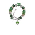 thumbnail image 2 of Green Faceted Glass Spinner Green Christmas Bead Bracelet, 2 of 4