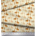 thumbnail image 2 of Soimoi Poly Georgette Fabric Giraffe Kids Printed Fabric 1 Yard 52 Inch Wide, 2 of 3