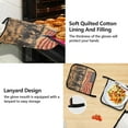 thumbnail image 4 of African Elephants and American Flag 5 Pcs Kitchen Set Heat Resistant Oven Mitts and Non-Slip Pot Holders with Adjustable Cooking Apron, 4 of 6