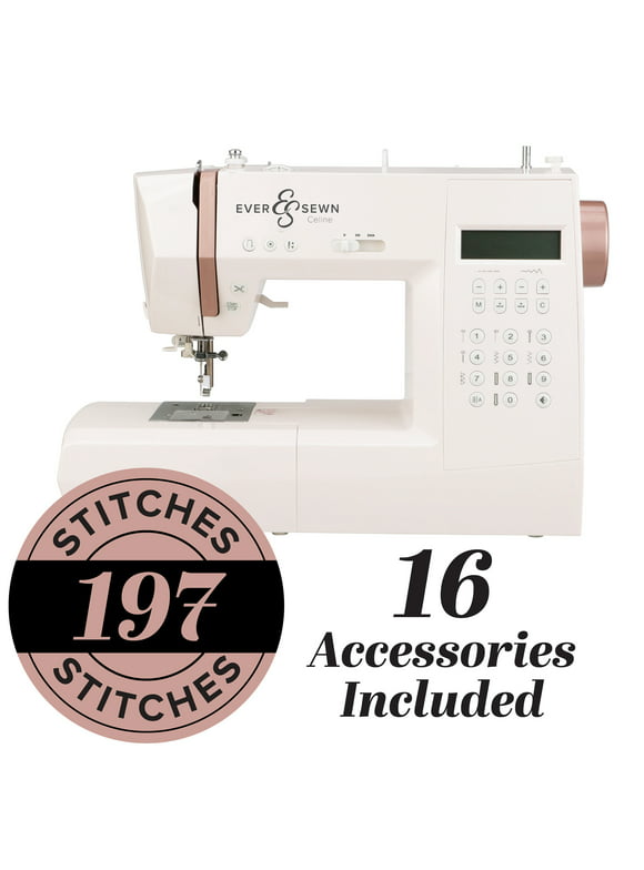 EverSewn Celine 197 Stitch Computerized Sewing and Quilting Machine with Extension Table