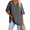 Dark Gray, variant on Langwyqu Women's Oversized T Shirts Tees Half Sleeve V Neck Comfy Tops