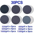 thumbnail image 4 of MYG 30pcs Hook&Loop 5 Inch 320 400 600 800 1000 1500 Grit Sand Paper Sanding Discs, 4 of 10