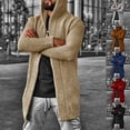 thumbnail image 4 of Suéter de cuello alto con capucha de color sólido para hombre, cárdigan de estilo europeo y americano para otoño e invierno, suéter para hombre, 4 of 6